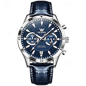 cheap Quartz Watches-New Olevs Men&#039;S Business Watch Chronograph Calendar 24-Hour Indicator Multi-Functional Quartz Watch Fashion Trend Waterproof Sports Watch