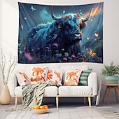 baratos tapeçarias de animais-praia iaque óculos de sol pendurado tapeçaria arte da parede grande tapeçaria mural decoração fotografia pano de fundo cobertor cortina casa quarto sala de estar decoração