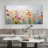 Handgefertigtes Ölgemälde auf Leinwand, Wandkunst, Dekoration, moderne abstrakte Blumenlandschaft für Heimdekoration, gerolltes, rahmenloses, ungedehntes Gemälde preiswerte Blumen-/Botanische Gemälde-Handgefertigtes Ölgemälde auf Leinwand, Wandkunst, Dekoration, moderne abstrakte Blumenlandschaft für Heimdekoration, gerolltes, rahmenloses, ungedehntes Gemälde