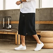 economico Casa-Per uomo Pantaloncini Estivi Tasca Tinta unita All&#039;aperto Sportivo Corto Vacanza Casuale Casual Verde militare Nero Vita Bassa Micro-elastico