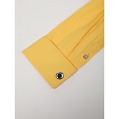cheap Men&#039;s Dress Shirts-Men&#039;s Shirt Dress Shirt French Cuff Shirt Blue Yellow Pink Purple Long Sleeve Collar Wedding Business Smart Casual Clothing Apparel