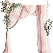 preiswerte Herr und Frau Hochzeit-Hochzeitsbogen-Blumensimulationsblumen-Set mit fünf künstlichen Plaketten, Blumendekoration, Blumenarrangement