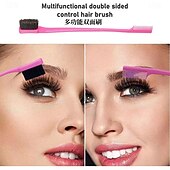 abordables Peignes et brosses à cheveux-Ensemble de peignes à cheveux 4 pièces, teinture par reflets, peigne à queue pointue, brosse à sourcils, aiguille en acier, peigne à longue queue, ensemble de conception de coiffure épilateur