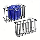 cheap Kitchen Storage-2pcs Storage Racks Metal Wire Storage Basket Wall Hanging Basket Wall Mounted Organizer Basket for kitchen Office Pantry Bathroom Cabinet Kitchen Organizers and Storage Kitchen Accessories