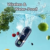 cheap Household Appliances-Fruit and Vegetable Purifier Food Cleaning Machine Household Sterilization Portable Wireless Removal of Agricultural Residues Automatic Vegetable Washing Machine