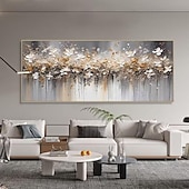 billiga Blom- och växtmålningar-handgjord oljemålning canvas väggkonst dekoration abstrakt f sänker horisontell säng dekoration målning för sovrum för heminredning rullad ramlös osträckt målning