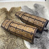preiswerte Rüstung-Retro Vintage Punk &amp; Gothic Mittelalterlich Rüstung Armband Handgelenkstütze Wikinger Tempelritter Kreuzritter Ranger Schildmaid Bogenschießen Kostüm Herren Vikinger Fantasie Halloween Karneval