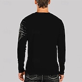 cheap Animal Print T shirts-Men&#039;s Dragon T shirt Long Sleeve T shirt 3D Print Crew Neck Shirt Fashion Designer Casual Sports Outdoor Holiday Going out Brown Gray Spring &amp;  Fall Clothing Apparel S M L XL 2XL 3XL