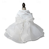 ieftine Rochii-Câini Pisici Rochie de mireasă Drăguţ Casual Iarnă Respirabil Απαλό Lavabil Comfortabil În aer liber Petrecere Nuntă Casul / Zilnic Îmbrăcăminte pentru câini for Bichon Frise Pomeran un Animalut