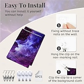 ieftine Tapisseria planetei-tapiserie galaxie cer înstelat peisaj spațial psihedelic violet imprimare artistică agățat de perete pentru decor acasă camera de zi dormitor