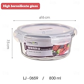 economico Stoccaggio cucina-Contenitore Per Il Pranzo In Vetro Borosilicato Ad Alto Contenuto Di Contenitori Per La Preparazione Dei Pasti Contenitori Per Alimenti In Vetro Con Coperchi Per La Cucina &amp; organizzazione