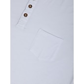 preiswerte Lässiges Henley-T-Shirt-Herren Henley Shirt Tee langarmshirt Glatt Henley Casual Festtage Langarm Button-Down Bekleidung Baumwollmischung Modisch Designer Komfortabel Essential
