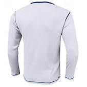 levne Ležérní tričko Henley-Pánské Tričko Tričko Henley Vaflové pletené tričko Tričko Top Tričko s dlouhým rukávem Barevné bloky Henley ulice Dovolená Dlouhý rukáv Slátanina Oblečení Polyester Módní Designové Základní