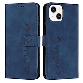Χαμηλού Κόστους iPhone Θήκες-Θήκη Για iPhone 16 iPhone 15 Pro Max iPhone 14 13 12 11 Pro Max X XR XS 8 7 Plus Θήκη Πορτοφολιού Μαγνητική με Λουράκι Στήριξης Καρδιά TPU PU Δέρμα