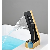 cheap Bathroom Sink Faucets-Bathroom Sink Faucet - Waterfall Electroplated Centerset Single Handle One HoleBath Taps