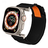 Χαμηλού Κόστους Ζώνες Apple Watch-Αθλητικό Μπρασελέ Συμβατό με Ζάντα ρολογιού Apple Watch 38mm 40mm 41mm 42mm 44mm 45mm 49mm Πολλαπλών στρώσεων Ελαστικό Τραχύς Νάιλον Ανταλλακτικό λουράκι ρολογιού για iwatch Ultra 2 Series 9 8 7 SE 6