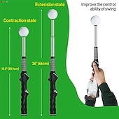 baratos Acessórios e equipamentos de golfe-Auxílio de treinamento de swing de golfe - bastão de swing retrátil com sensor de som para corrigir seu swing de golfe, perfeito para prática interna e externa, ideal para iniciantes e profissionais