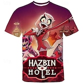 baratos Gráfico de personagem de desenho animado e filme-Hazbin Hotel Alastor Japonesa/Curta Imprimir Arte Gráfica Para Homens Adulto Carnaval Baile de Máscaras Impressão 3D Festa Festival