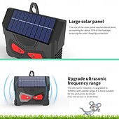 cheap Outdoor Wall Lights-Ultrasonic Animal Repellent Solar Outdoor Waterproof Ultrasonic Bird Repellent Explosive Flash Mouse Repellent USB Solar Charging Method Used for Home Garden Yard Garage Farm 1PC