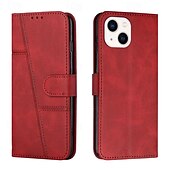 お買い得  iPhone用ケース-電話 ケース 用途 iPhone 16 iPhone 15 Pro Max iPhone 14 13 12 11 Pro Max Mini SE X XR XS Max 8 7 Plus ウォレットカードケース 磁石バックル リストストラップ付き キックスタンド 幾何学模様 TPU PUレザー