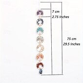 cheap Wall Accents-1pc Dream Catcher 7 Chakra Crystal Tree Of Life Wall Hanging Reiki Gemstone Dream Catchers Wall Hanger for Yoga Meditation Window Home Decor