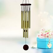 billige Mr &amp;amp; Mrs bryllup-klassisk roterende multirør metallfuru aluminiumsrør vindklokke kreativ hjemmedekorasjonskolleksjon