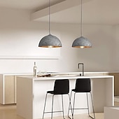 economico Luci Isola cucina-Lampada a sospensione in resina wabi-sabi per cucina, sala da pranzo, lampadario a isola b &amp;b camera da letto lampada a sospensione personalità creativa ristorante semicircolare bar lascia cadere
