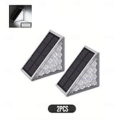 Недорогие Наземные огни-Солнечные фонари на террасе с датчиком движения, светильники для ступенек, водонепроницаемые уличные светильники для ступенек, автоматическое включение/выключение солнечных фонарей для ступенек, лестниц, крыльцо, двор, патио, дорожка, украшение