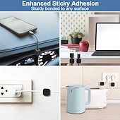 cheap Cable Organizer-12 Pieces Magnetic Cable Organizer Clips – Compact Cord Holders for USB, Type-C, Lightning – Desk Wire Management Cubes