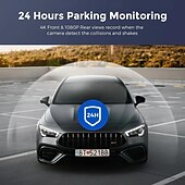 abordables DVR de coche-1080p Nuevo diseño / Full HD / con cámara trasera DVR del coche 170 Grados Gran angular IPS Dash Cam con WIFI / Visión nocturna / Detección de Movimiento No Registrador de coche