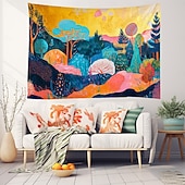 Χαμηλού Κόστους ταπετσαρίες τέχνης-αισθητική πολύχρωμη κρεμαστή ταπετσαρία στο βουνό τέχνη τοίχου μεγάλη ταπετσαρία τοιχογραφία διακόσμηση φωτογραφία σκηνικό κουβέρτα κουρτίνα σπίτι υπνοδωμάτιο διακόσμηση σαλονιού