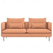 baratos Cobertura de Sofa-Capa de Sofá 3 Lugares Cor Sólida com Almofadas Revestidas em Algodão 100% com Braços