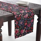 baratos Toalhas de Aparador-Inspirado em william morris arte estilo impressão corredor de mesa estilo country, decoração de mesa de jantar de cozinha, corredores de mesa de decoração de impressão para interior ao ar livre casa