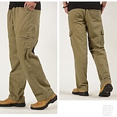economico Pantaloni cargo-Per uomo Pantaloni cargo Pantaloni militari Tasche Liscio Comfort Traspirante Esterno Giornaliero Per uscire Di tendenza Informale Giallo dell'esercito Nero