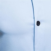 economico camicia da uomo con bottoni-Per uomo Camicia Camicia Estiva Camicia casual Camicia da Spiaggia Camicia con Bottoni Vino Blu Kaki Manica Lunga Blocco di colori Colletto alla coreana Vacanza Ferie Bottonato Abbigliamento