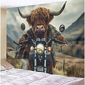 baratos tapeçarias de animais-praia iaque óculos de sol pendurado tapeçaria arte da parede grande tapeçaria mural decoração fotografia pano de fundo cobertor cortina casa quarto sala de estar decoração