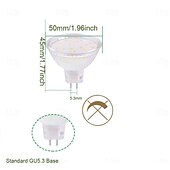 זול נורות ספוט לד-mr16 נורות לד 3w gu5.3 זרקורים מחליפים 3000k 6000k 12v מתח נמוך לתאורת מסלולי הצפה בחוץ לא ניתנת לעמעום (4 יחידות)