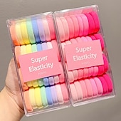 abordables Élastiques et nœuds pour cheveux-Accessoires Cheveux Enfants Fille Couleur unie Anneau porte-serviettes noir [32 pièces] Anneau porte-serviettes jaune [32 pièces] Anneau porte-serviettes violet [32 pièces]