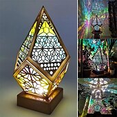 abordables Cadeau de fête des mères pour les femmes-grand lampadaire étoile polairelampadaire décoratif bohèmeled coloré lampe creuse de projection 3dlampe rétro diamantconvient à la maisonfêtenoël