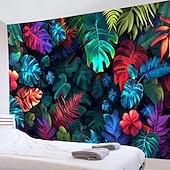tanie gobeliny artystyczne-malowanie tropikalnych liści wiszące gobelin wall art duży gobelin mural wystrój fotografia tło koc zasłona strona główna sypialnia dekoracja salonu