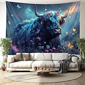 baratos tapeçarias de animais-praia iaque óculos de sol pendurado tapeçaria arte da parede grande tapeçaria mural decoração fotografia pano de fundo cobertor cortina casa quarto sala de estar decoração