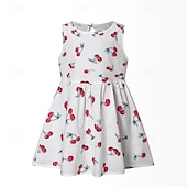 ieftine Rochii Casual-Copii Fete Rochie Grafic Fără manșon Oficial În aer liber Petrecere Modă Drăguţ Nailon Vară Primăvară 4 ani + 8011A-75 floare bogată roz 8011A-73 decal roșu 8011A-74 autocolant albastru