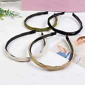 ieftine Accesorii Stilizare Păr-1 buc bentite împletite pentru femei, fete, benzi de păr subțiri din piele, pentru părul femeilor, la modă, bandă anti-alunecare pentru cap, culori solide, accesorii pentru păr