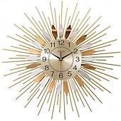 levne kovová dekorace na zeď-velké nástěnné hodiny kovové dekorativní 58cm tarburst nástěnné hodiny, moderní tiché nástěnné hodiny, nástroje z poloviny století satelitní kovové nástěnné hodiny, velká starburst dekorace pro