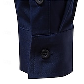 economico camicia da uomo con bottoni-Per uomo Camicia Camicia Estiva Camicia casual Camicia da Spiaggia Camicia con Bottoni Vino Blu Kaki Manica Lunga Blocco di colori Colletto alla coreana Vacanza Ferie Bottonato Abbigliamento