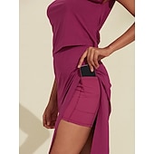 abordables jupe femme-ensemble jupe 2 pièces taille haute en tencel