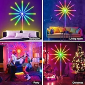 economico Controllo WiFi e musica-fuochi d&#039;artificio starburst luci di striscia a led sincronizzazione musicale sogno cambia colore 5050 smd app controllo intelligente festa di natale decorazione di festa