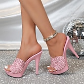 economico Tacchi a Spillo-Per donna Tacchi Rosa Scarpe sexy Feste Serata A stiletto Appuntite Di tendenza Sensuale Vernice Mocassino Argento Nero Bianco