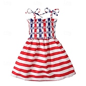 Summer Trendy Girls With Straps And Suspenders, Multiple Printed Dresses For Children's Clothing Ins4