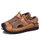 preiswerte Outdoor-Sandalen-Braune Mesh-Sandalen für Herren – atmungsaktive und stylische Sommerschuhe für Strand, Urlaub &amp; Outdoor-Aktivitäten